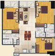 View Combined 3-Bedroom Unit Floor Plan and Perspectives
